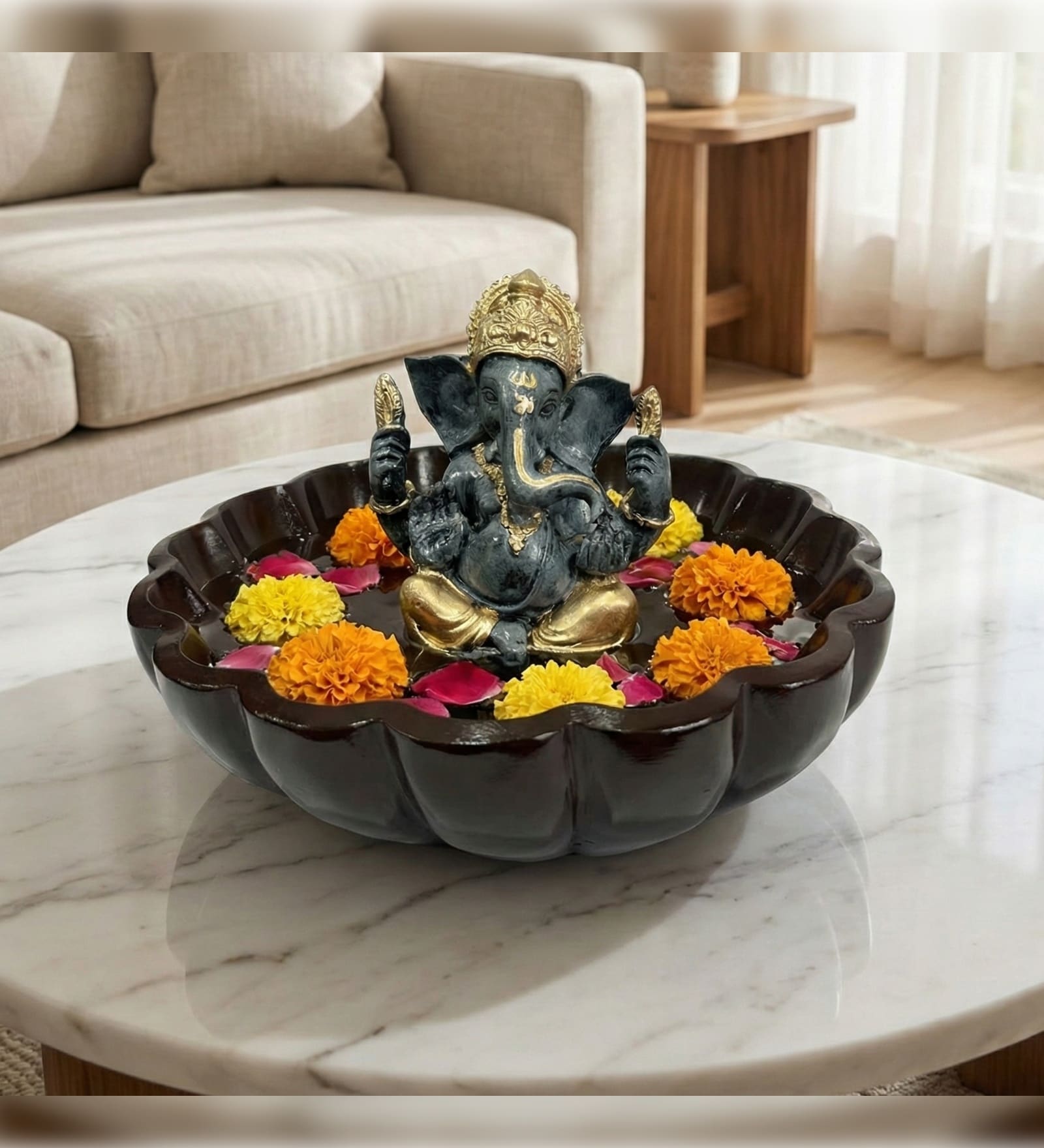 Lord Ganesha Black Urli