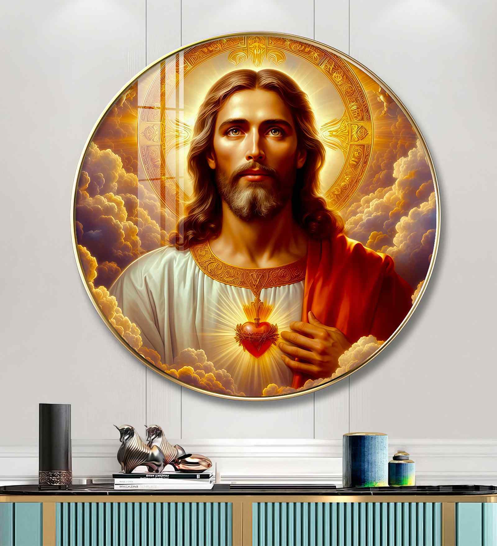 Lord Jesus Acrylic Round Wall Art