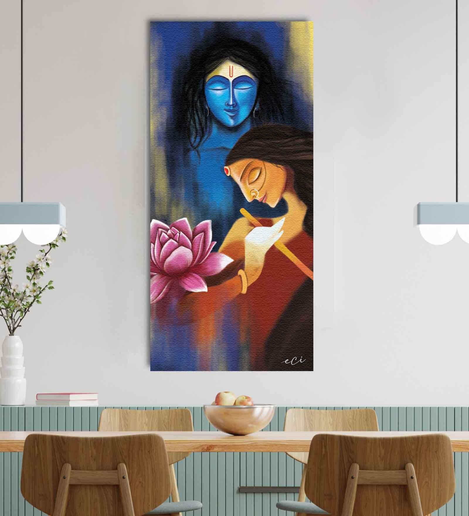 Lord Radha Krishna Religious Canvas Printed Art Prints