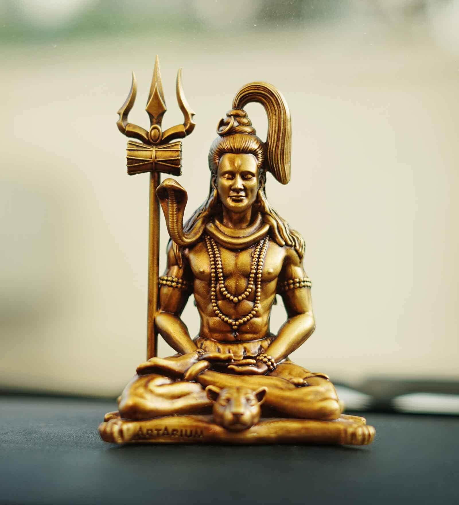Lord Shiva Brown Resin  Idols
