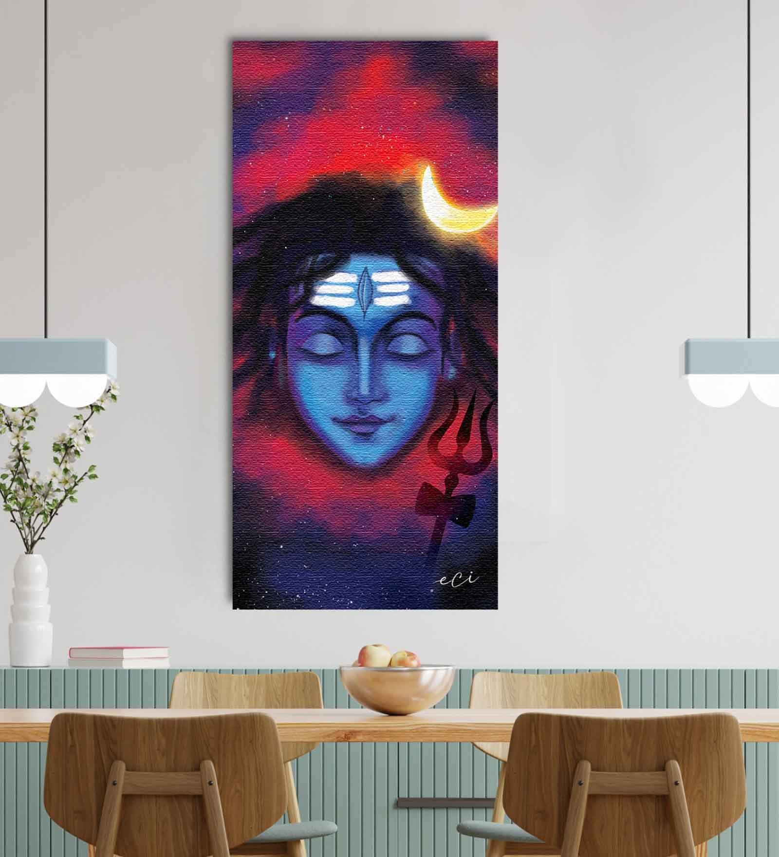 Lord Shiva Face Canvas Printed Art Prints