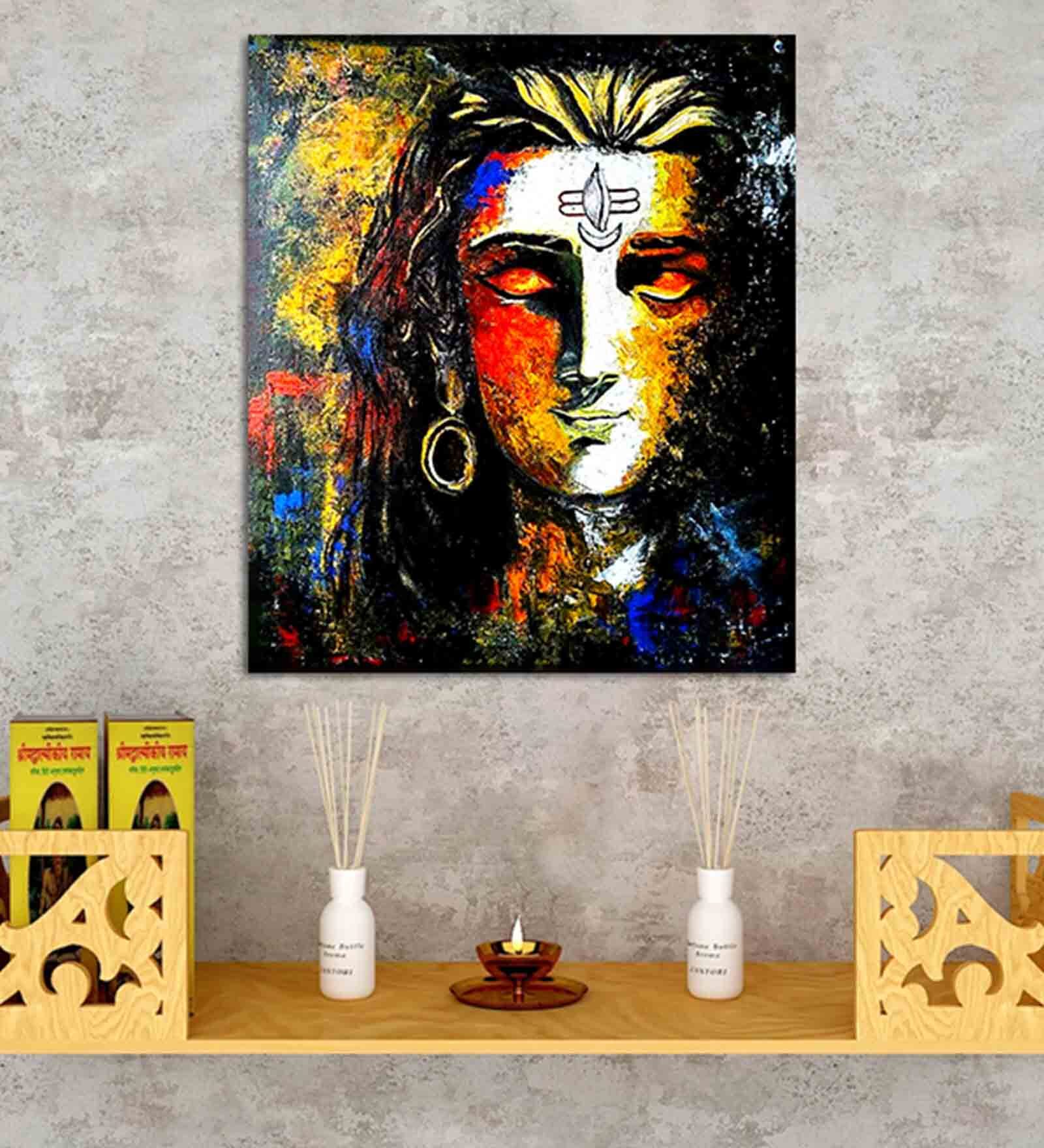 Lord Shiva Toughened Glass Art Prints