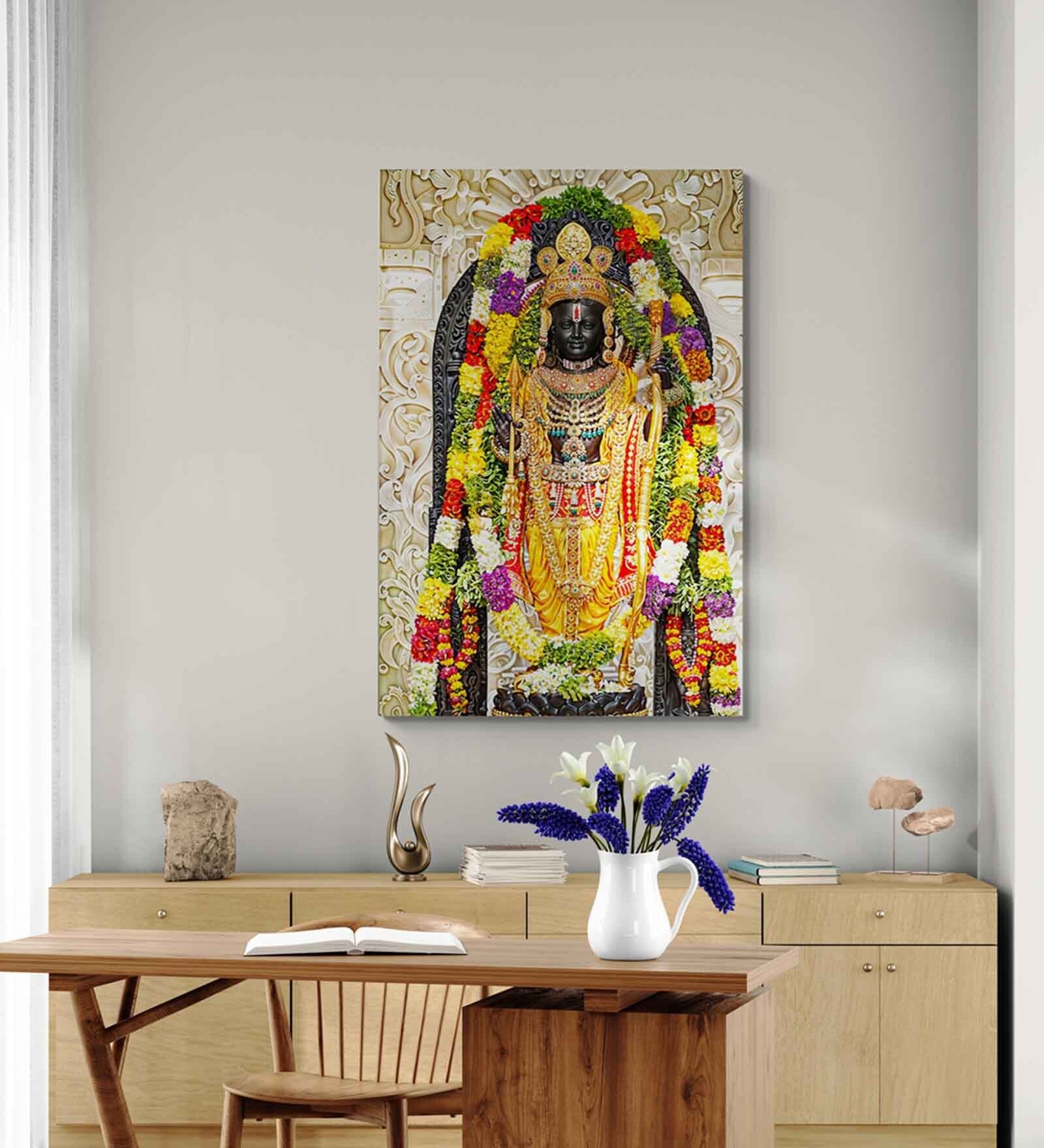 Lord Shree Ram Lalla Canvas Print  Stretched Frame    (48X32 Inch)
