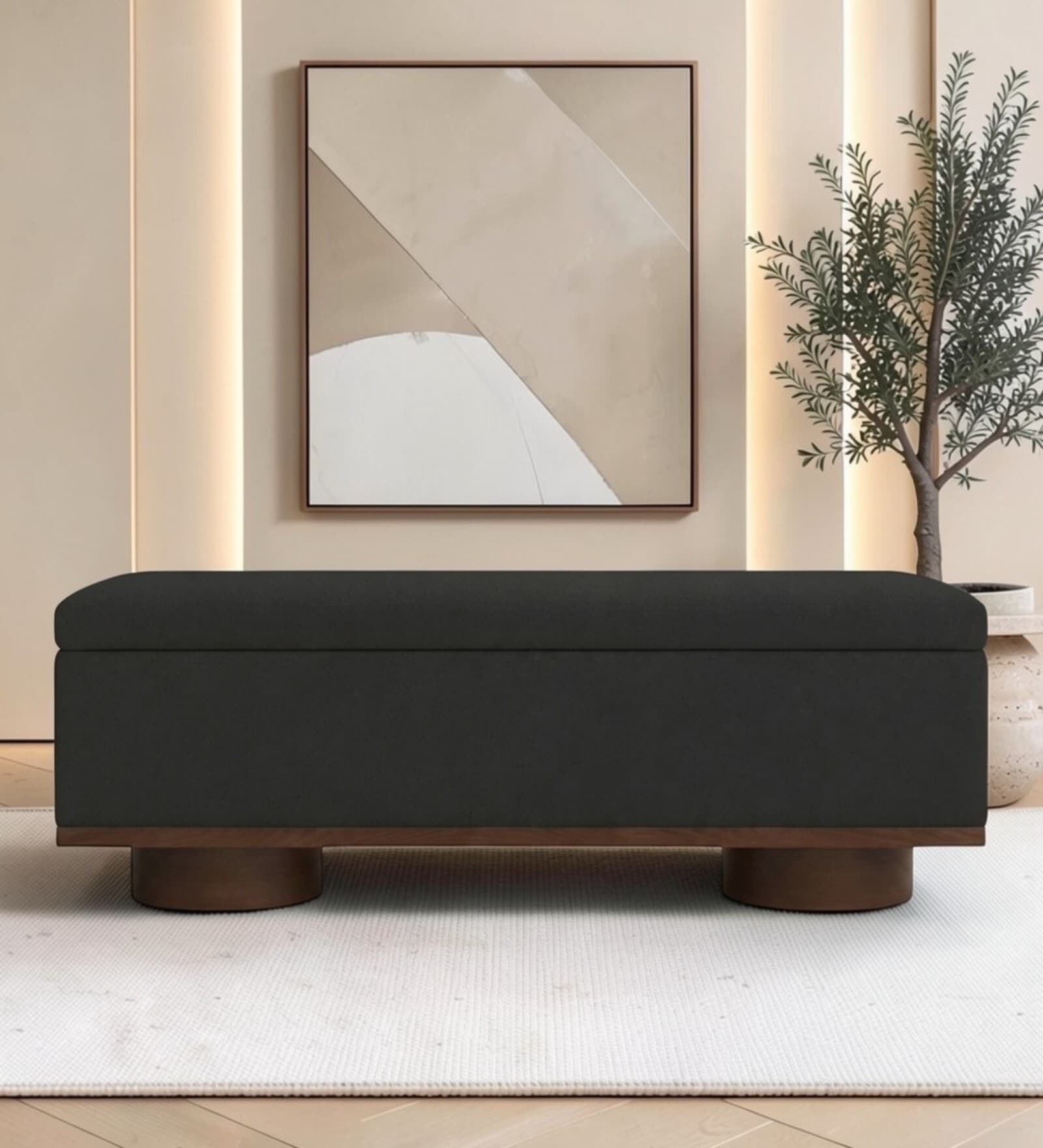 Lorenzo Acacia Wood Bench In Grey Color