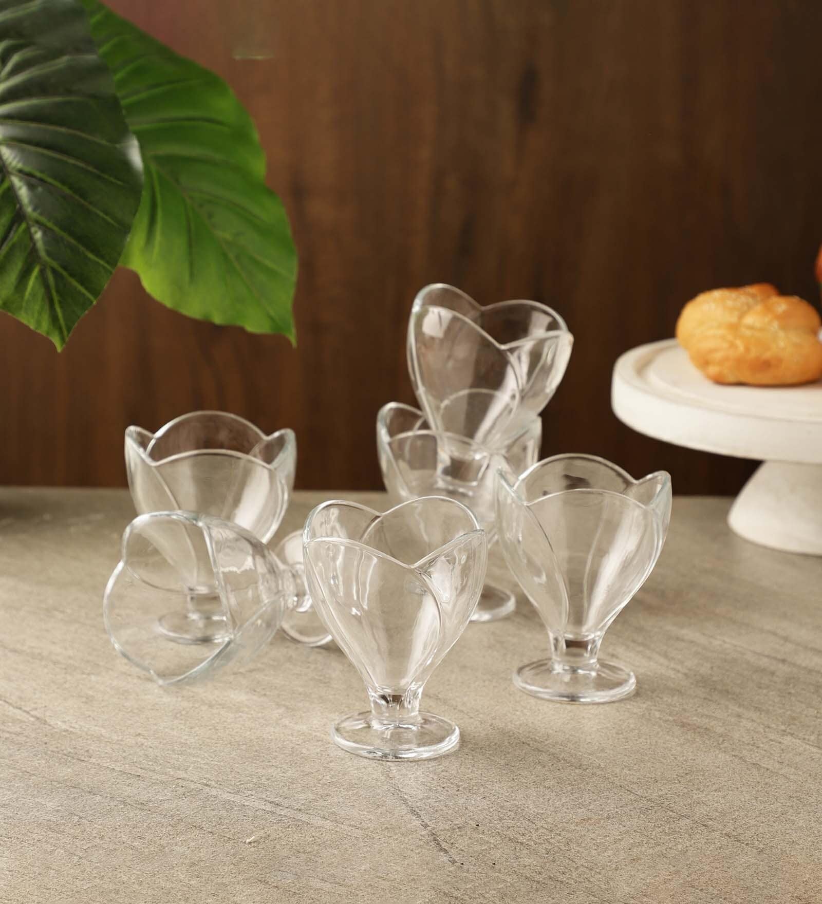 Lotus 105ml (Set of 6) Glass Dessert Bowl