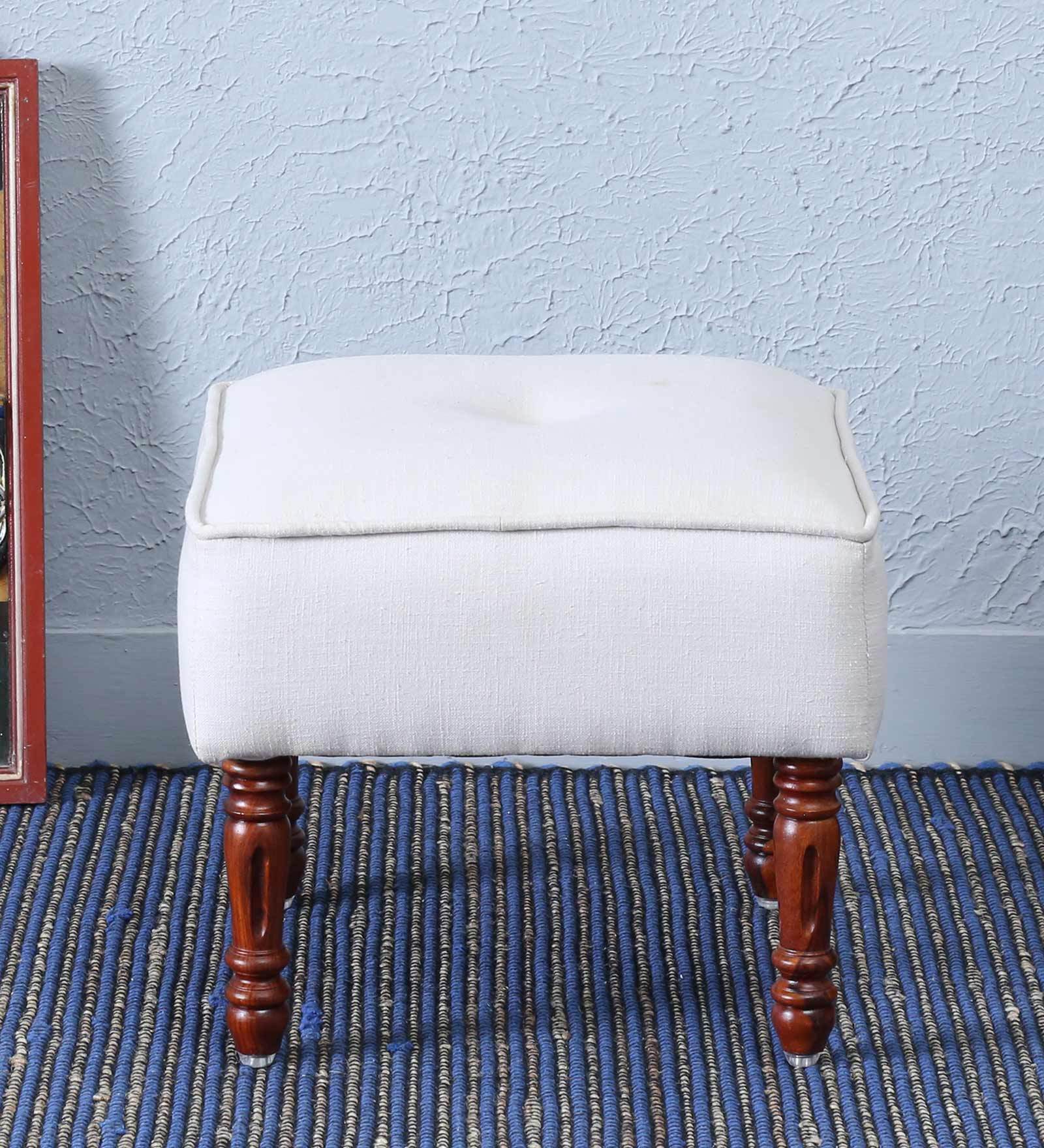 Louis Ottoman in Provincial Teak Finish