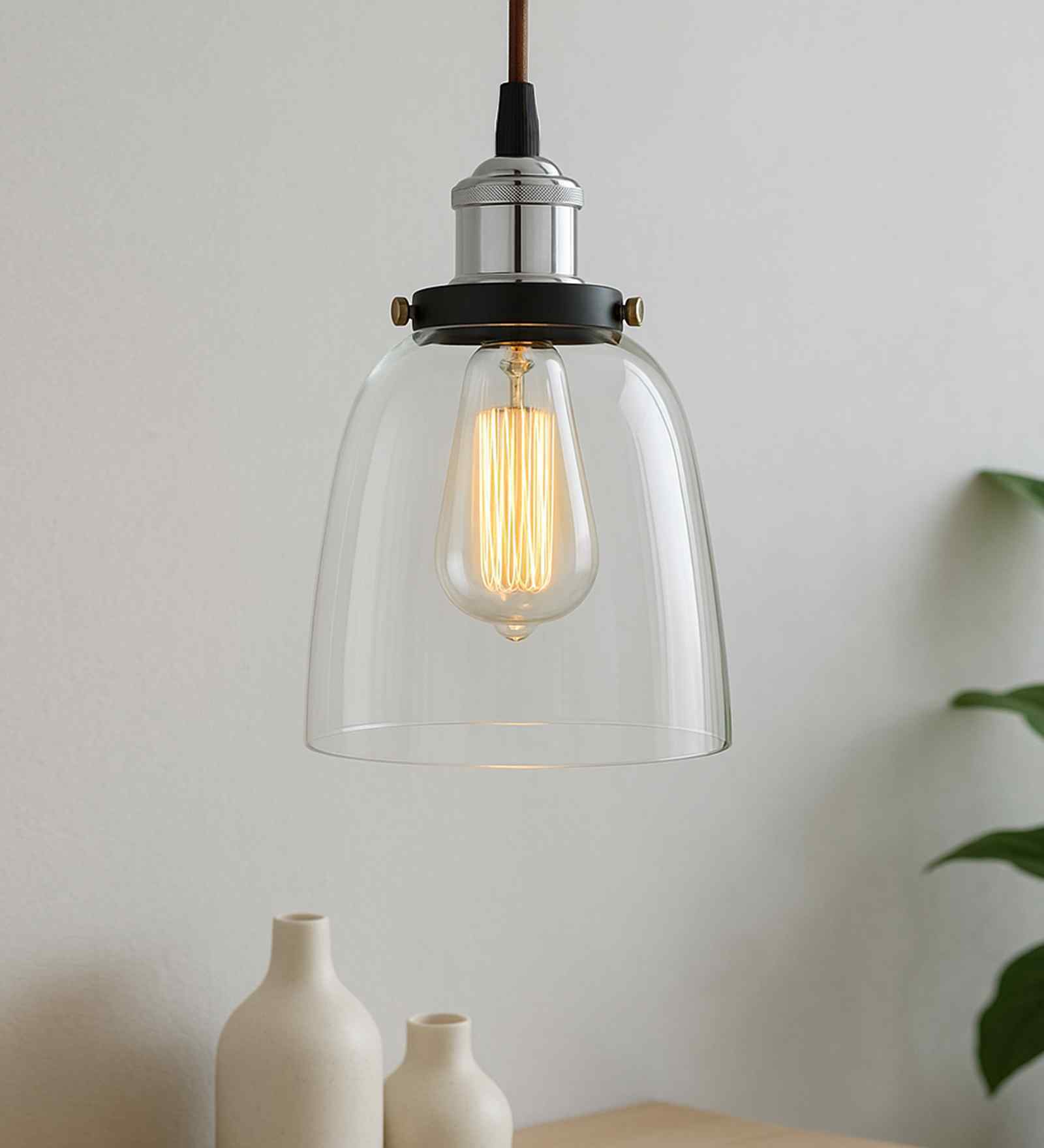 Louis Transparent Glass Hanging Light