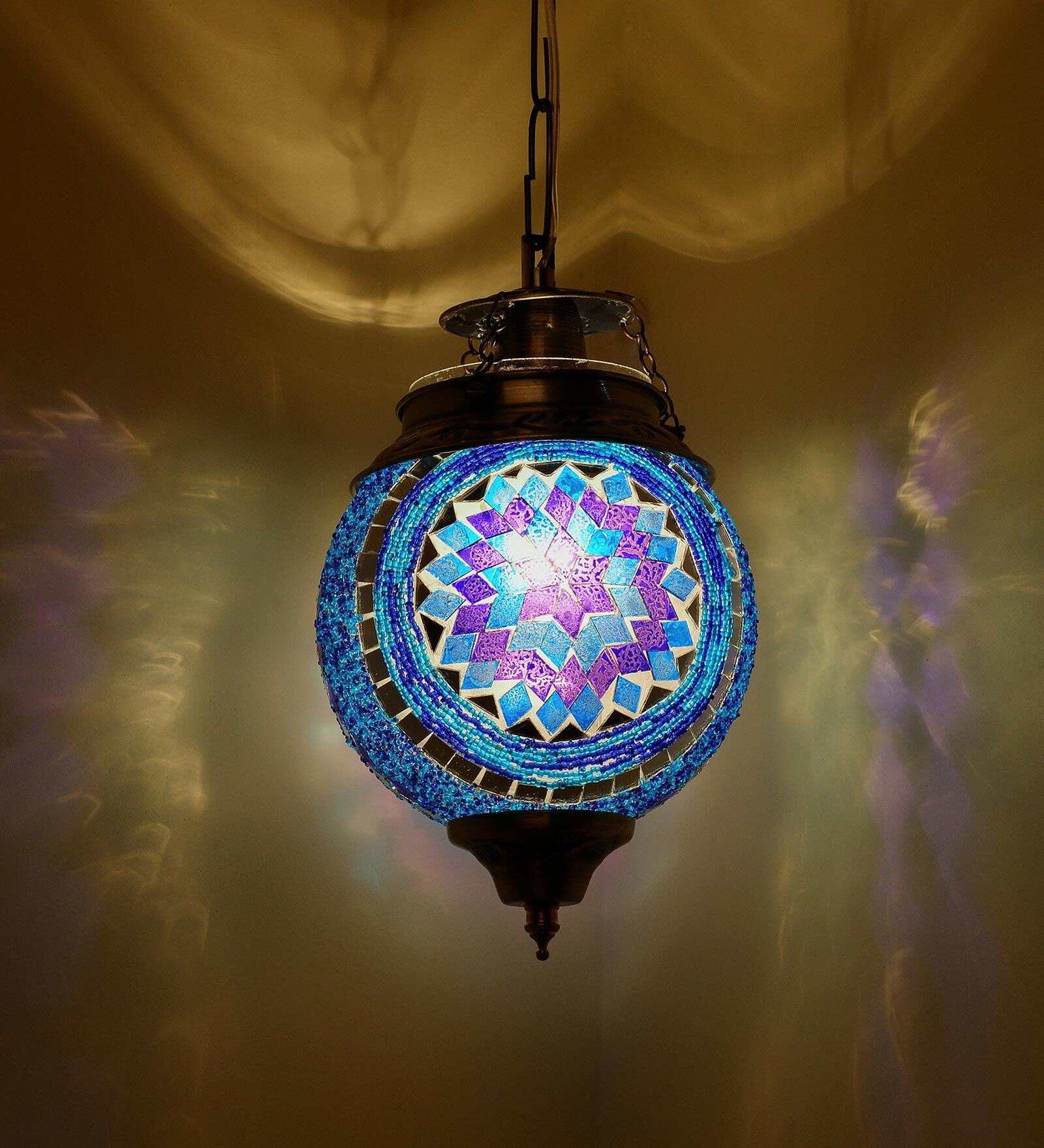 Loures Blue Metal Hanging Light