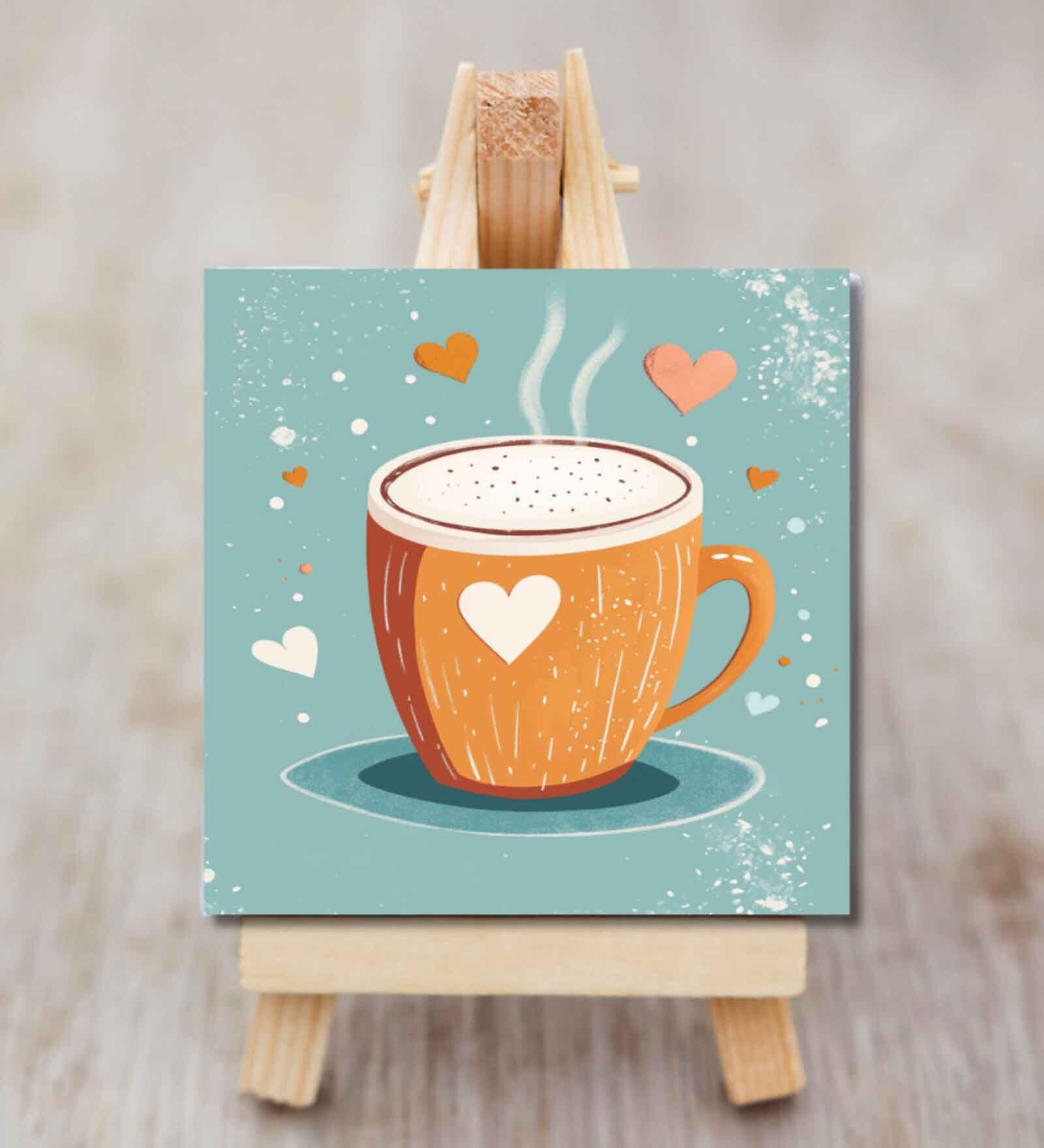 Love Latte Mini Canvas Frame