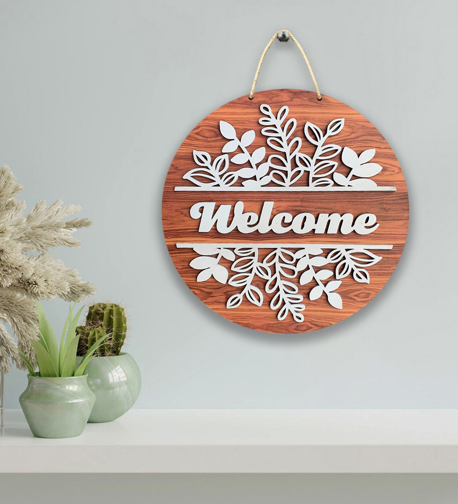 Love With Heart Silver MDF Wall Art