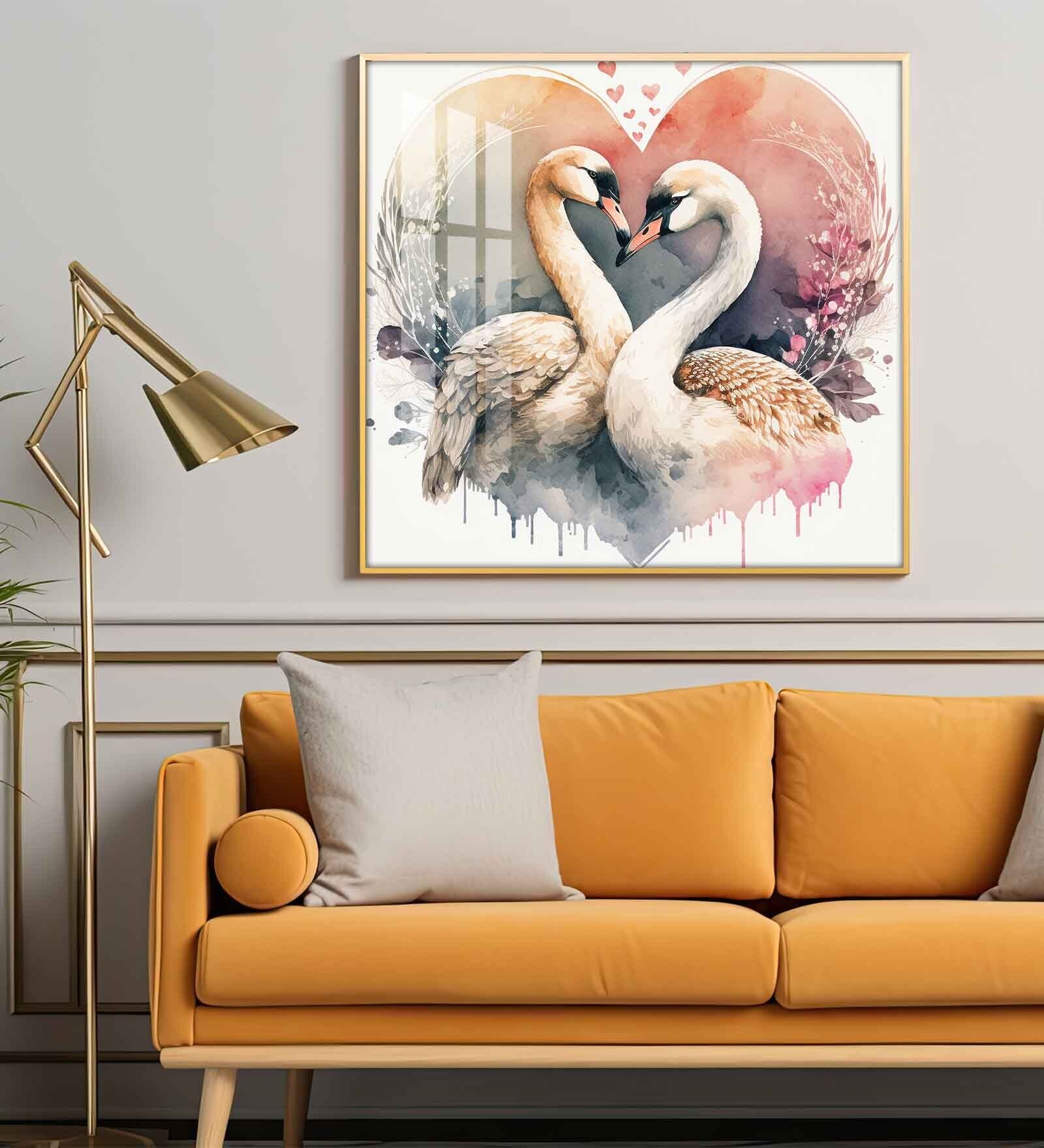 Loving Swarn Harmony Glass Finish Square Wall Art