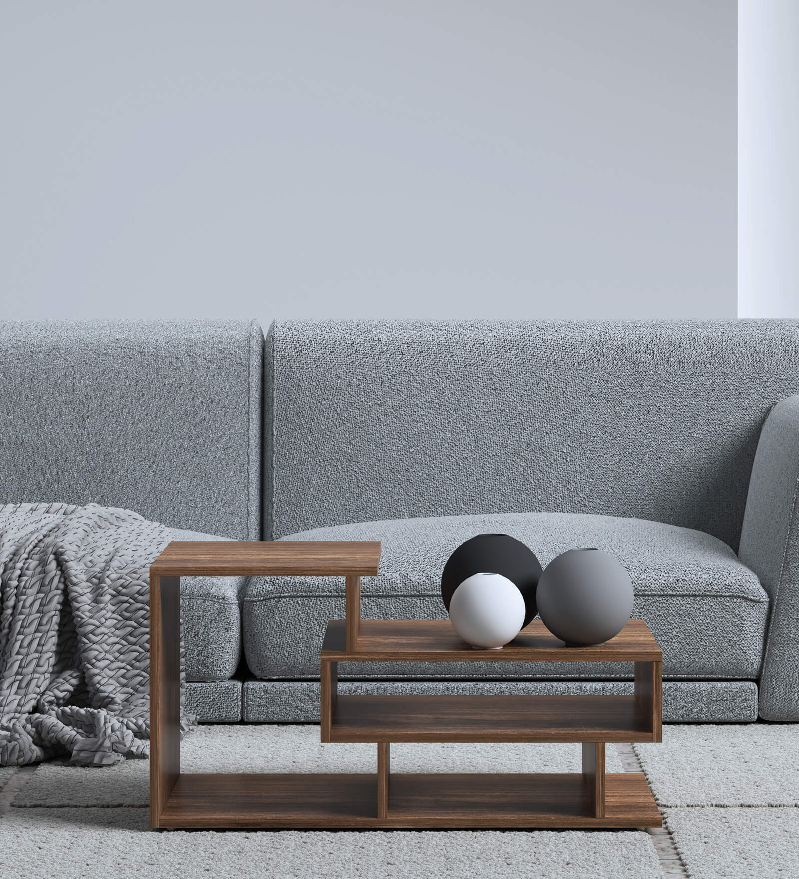 Loyaska Coffee Table in Dark Oak Finish