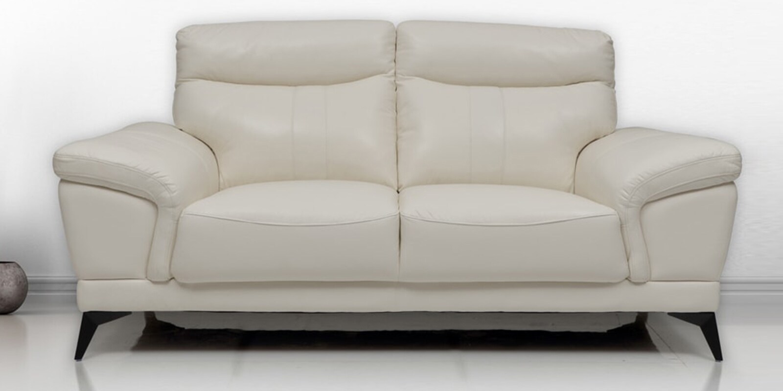 Buy Lorenzo 2 Seater Leatherette Sofa In White Colour at 72 OFF by