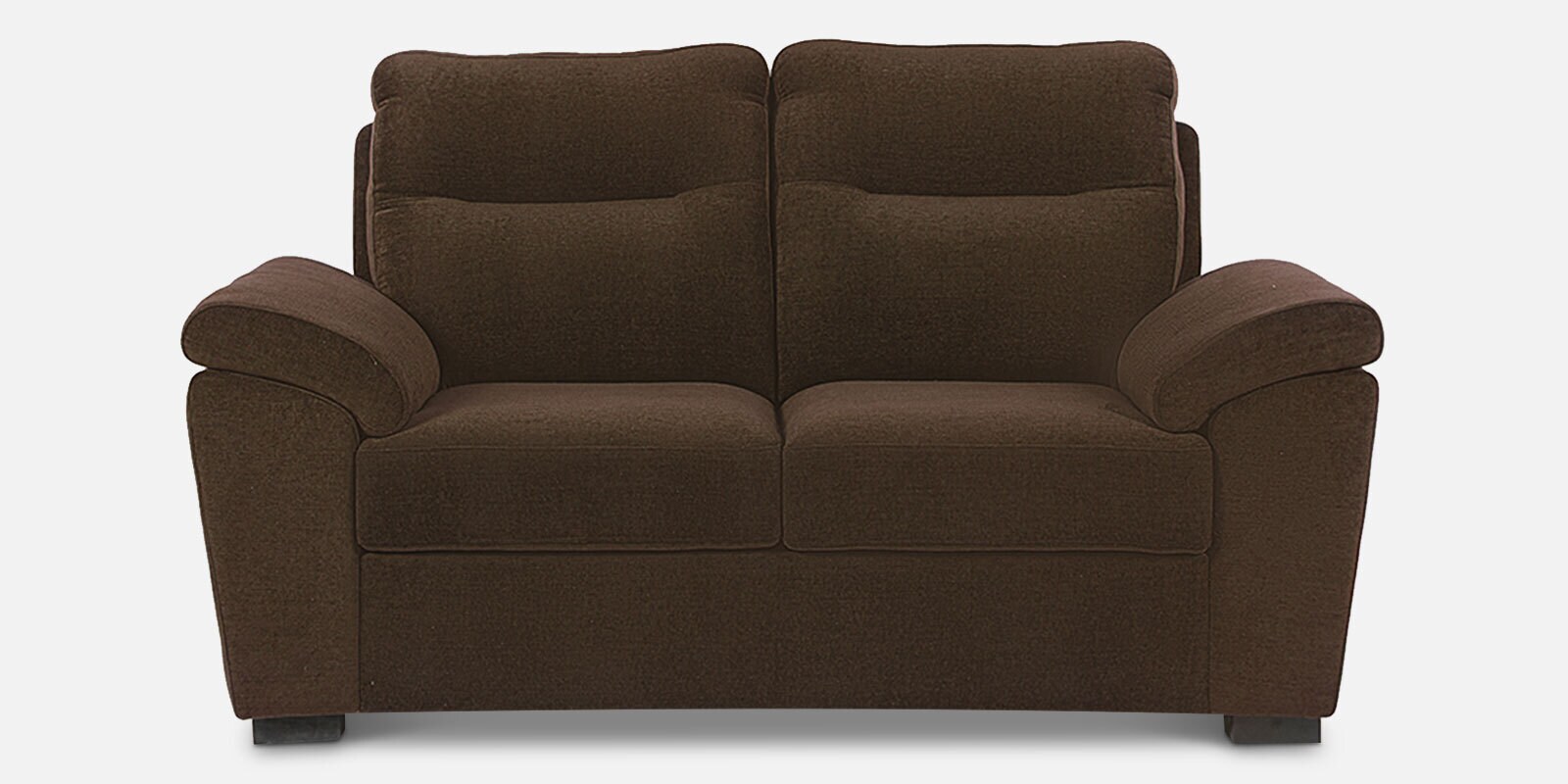 Lounger Fabric 2 Seater Sofa in Dark Brown Colour