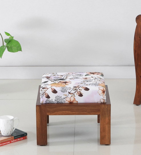 Loire Foot Stool in Floral Print (Set of 2)