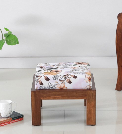 Loire Foot Stool in Floral Print (Set of 2)