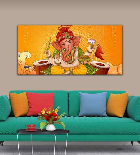 Lord Ganesh Canvas Wall Painting
