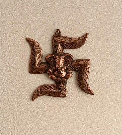 Lord Ganesha Brown Metal Idol