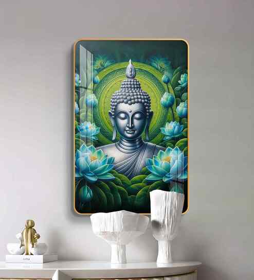 Lord Gautam Buddha MDF Wood Acrylic Wall Art