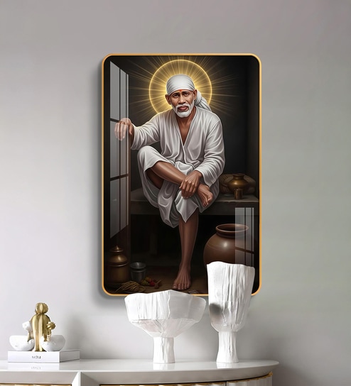 Lord Sai baba MDF Wood Acrylic Wall Art