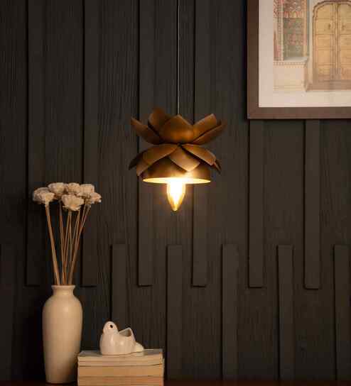 Lotus Gold Pendant Light