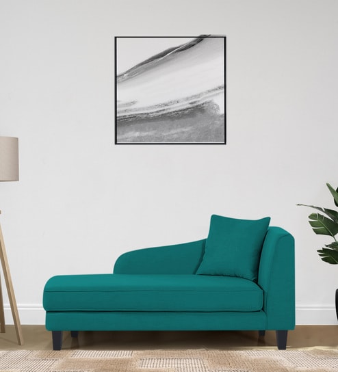 Louis Fabric LHS Chaise Lounger in Sea Green Colour