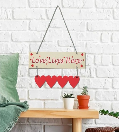 Love Lives Here Decorative Wall Hanging