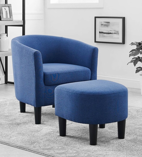 Fabric best sale barrel chair