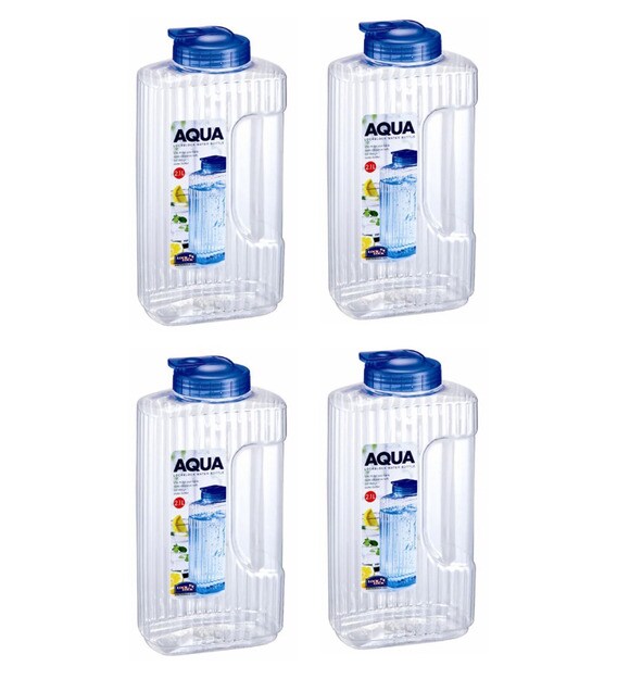Buy Lock&Lock Transparent Plastic 2.1 L Bottle Set of 4 Online