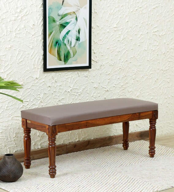 Buy Louis Solid Wood Bench in Honey Oak Finish Amberville By