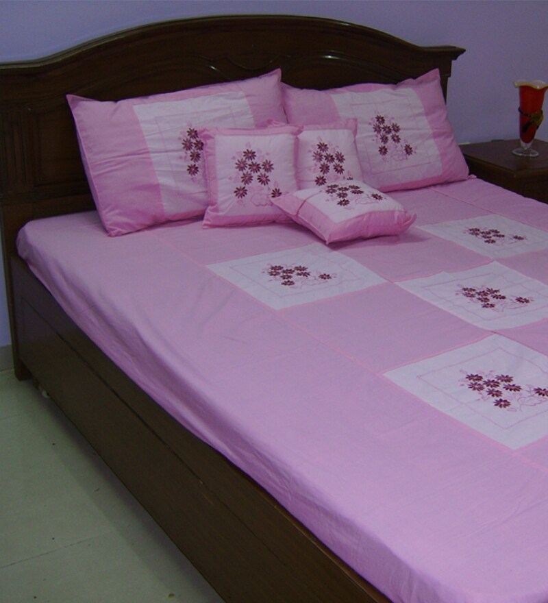Buy Looms Of India Embroidery Double Bedsheet Set Online Bed Sheets
