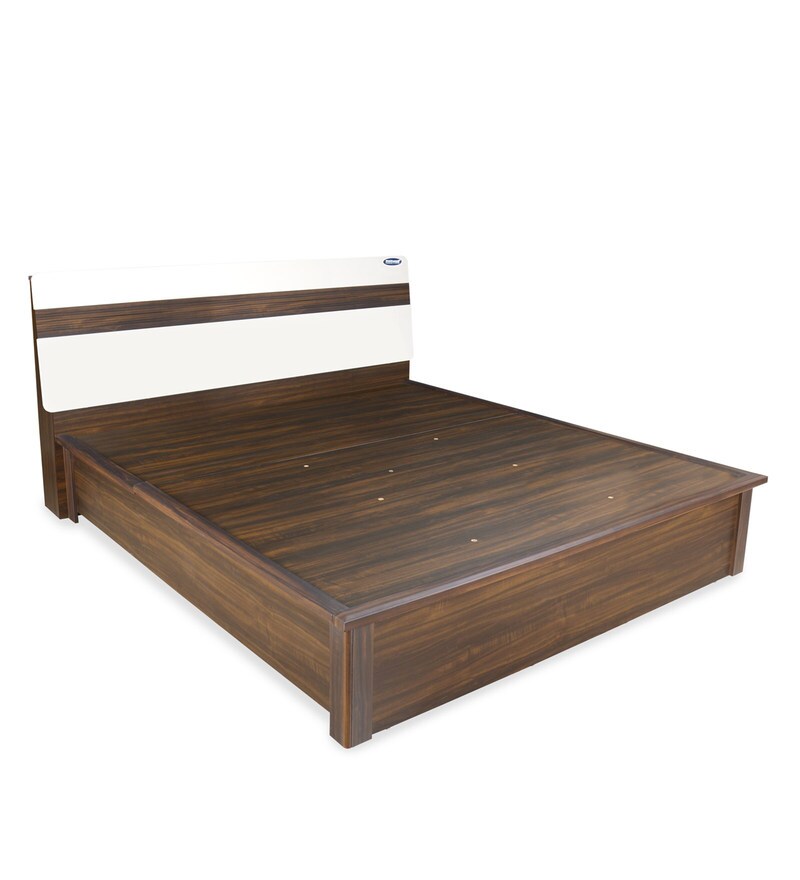 Buy Lodgy King Size Bed with Storage in Brown Colour By Nilkamal Online ...
