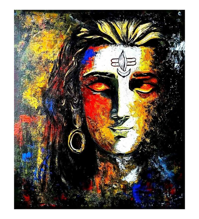 glass paintings of lord shiva