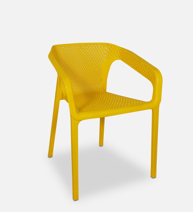 yellow outdoor plastic chairs