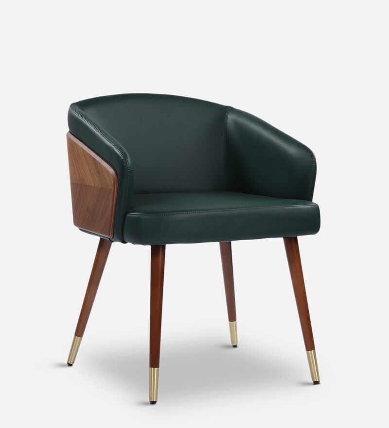 Buy Arm Leatherette Arm Chair in Green Colour by Urbancart Online Arm