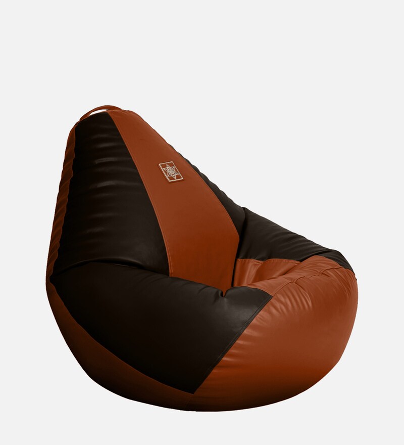 Buy Lovesack XXL Bean Bag with Beans in Brown and Tan Colour by Online Bean Bags with
