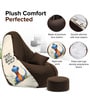 Loaf 3XL 'Change is Scary' Printed Filled Bean Bag with Footrest & Cushion