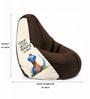 Loaf 3XL 'Change is Scary' Printed Filled Bean Bag with Footrest & Cushion
