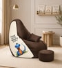 Loaf 3XL 'Change is Scary' Printed Filled Bean Bag with Footrest & Cushion