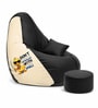 Loaf 3XL 'Duck with me' Printed Filled Bean Bag with Footrest & Cushion