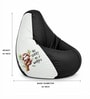 Loaf 3XL 'No Hurry No Worry' Printed Filled Bean Bag with Footrest & Cushion