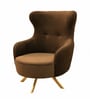 Amboeba upholstery Barrel Chair In Brown Colour