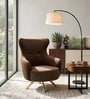 Amboeba upholstery Barrel Chair In Brown Colour