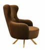 Amboeba upholstery Barrel Chair In Brown Colour
