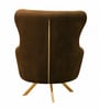 Amboeba upholstery Barrel Chair In Brown Colour