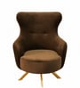 Amboeba upholstery Barrel Chair In Brown Colour