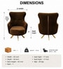 Amboeba upholstery Barrel Chair In Brown Colour