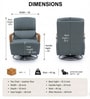 Vicerey Motorized Leather Recliner In Grey Colour