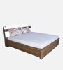 Lodgy King Size Bed with Storage in Brown Colour