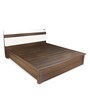 Lodgy Queen Size Bed with Storage in Brown Colour